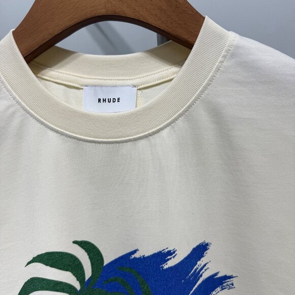 Rhude With Monte Carlo Casino - Inspired Print Beige T-Shirt - Picture 4 of 7